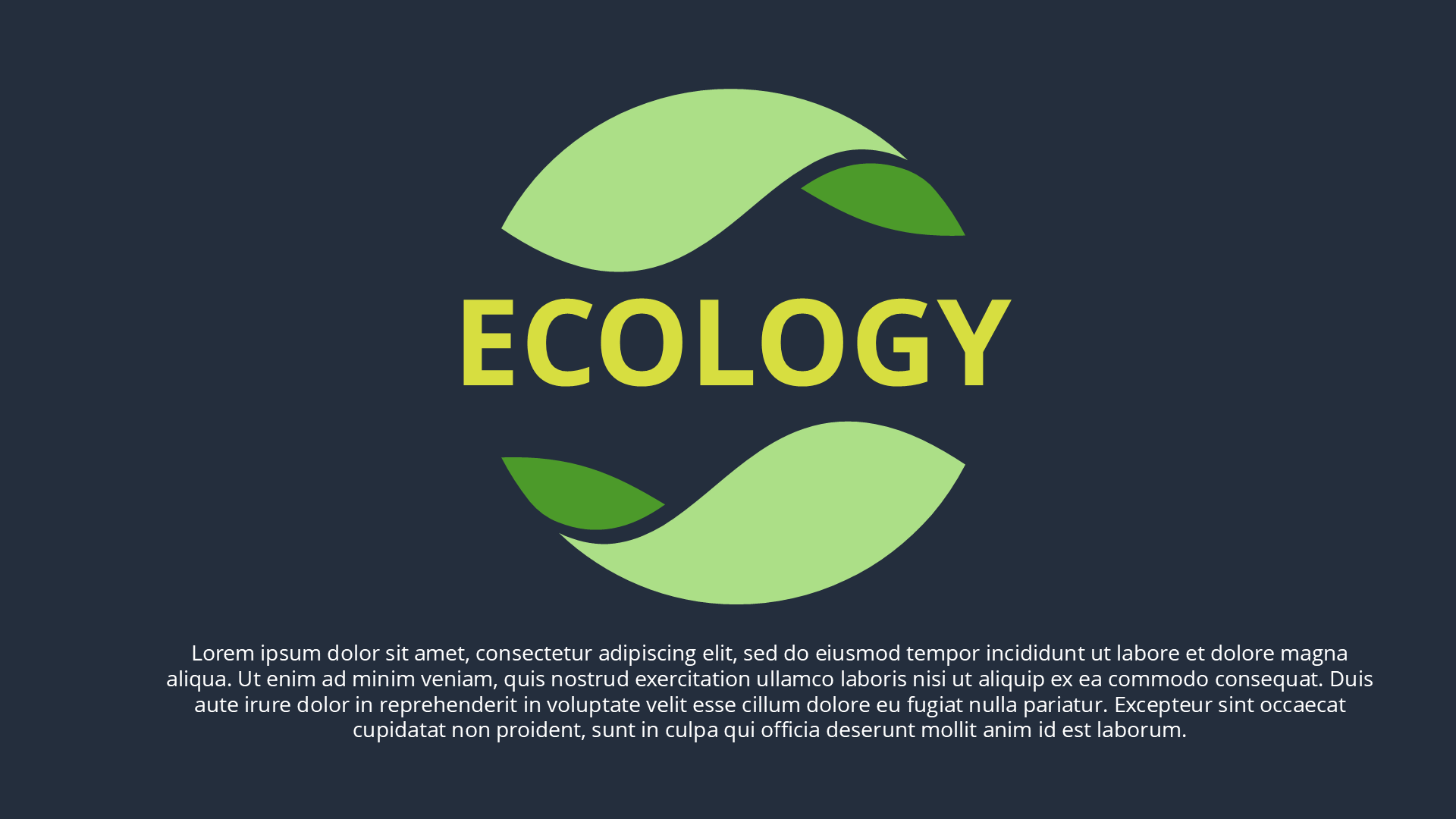 Ecology V1 Dark slide 1